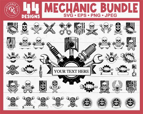 Mechanic Svg Bundle Mechanic Tools Svg Bundle Us Skull Etsy