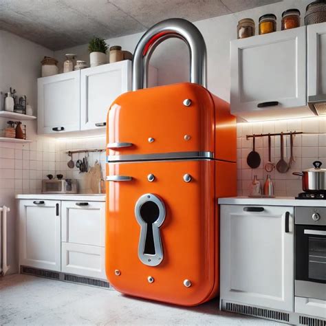 Secure Your Kitchen With Stylish Lock Shaped Refrigerators