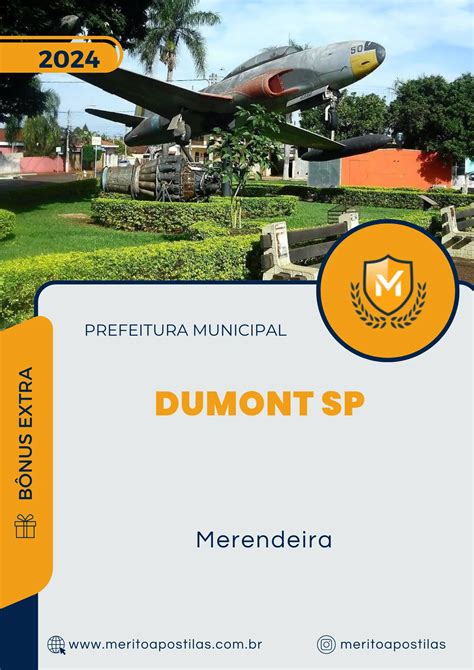 Apostila Merendeira Prefeitura de Dumont SP 2024 Mérito Apostilas