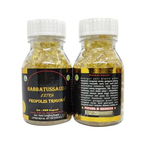 Habbatussauda Extra Propolis Trigona Kapsul Ums Habatusauda