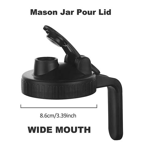 2024 Wide Mouth Mason Jar Lids With Handle Airtight And Leak Proof Seal