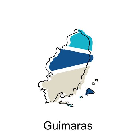 Map Of Guimaras Modern Design Philippines Map Illustration Vector