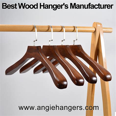 Customized Luxurious Top Wooden Hangers Of Lotus Beech Wood With Extra