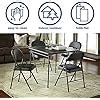 Amazon COSCO 34 Square Vinyl Top Folding Card Table Black Home