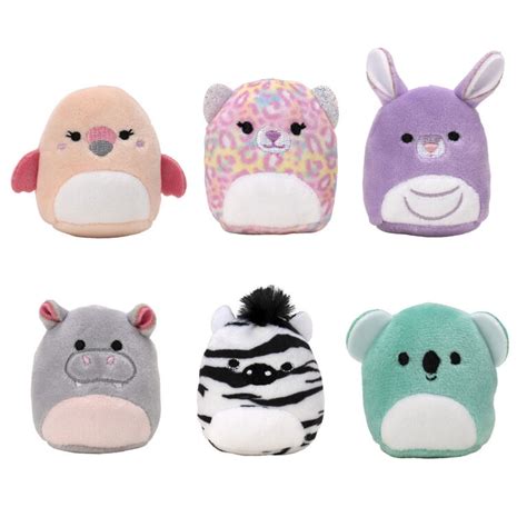 Mystery Mini Squishmallow 6 Pack Wildlife Squad Toy Sense