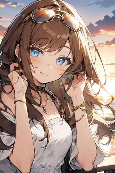 Anime Girl With Light Brown Hair