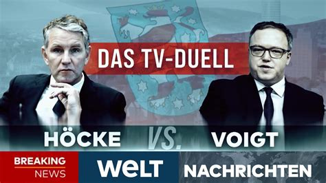 THÜRINGEN TV Duell mit Höcke AfD und Voigt CDU elektrisiert