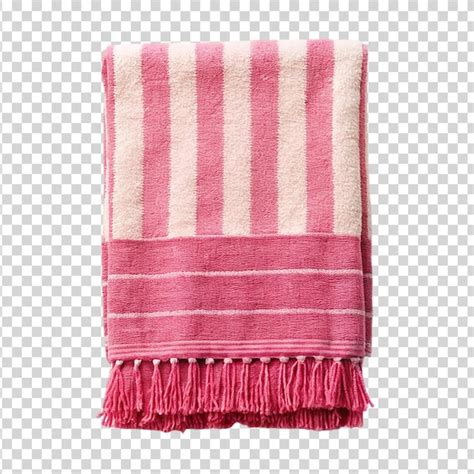 Premium Psd Pink Beach Towel Isolated On White Background