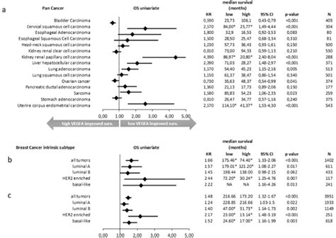 Log Rank Test Of Continuous Vegf A Expression As A Prognostic Marker