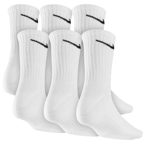 Nike 6 Pack Dri-FIT Crew Socks - Men's - Training - Accessories - White