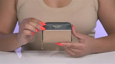 Kate Spade New York Morgan Color Blocked Saffiano Leather Zip Card Case