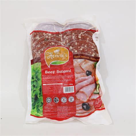 WS Food Distributor HENNIE S BEEF SALAMI 500GM