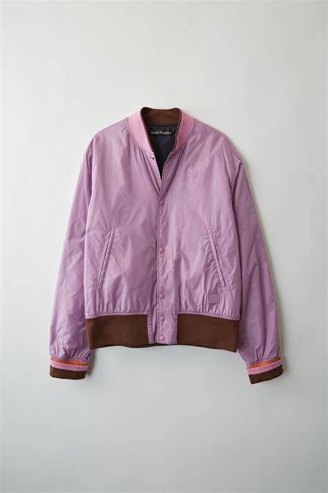 Lyst Acne Studios Mills Face Lilac Purple Reversible Bomber Jacket In