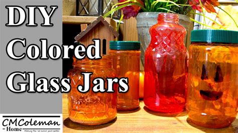 Make Your Own Colored Glass Jars An Easy Diy Youtube