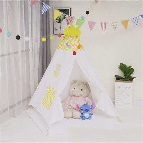 Fnho Tipi Enfant Intérieur Jeu Tente Tente de Jeu Chateau de Princesse