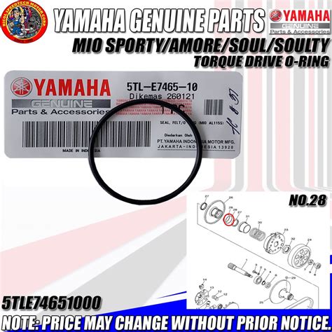 MIO SPORTY AMORE SOUL SOULTY TORQUE DRIVE O RING YGP GENUINE 5TL