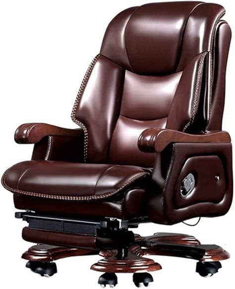 Kinnls Jones Fully Reclining Office Chair Massage Chair With Footrest Genuine