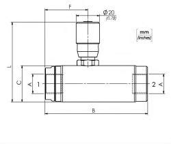 Valvula Control De Caudal De 2 Vias En Linea Modelo Vrc Presion