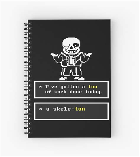 Undertale Sans Spiral Notebooks By Biteki Redbubble