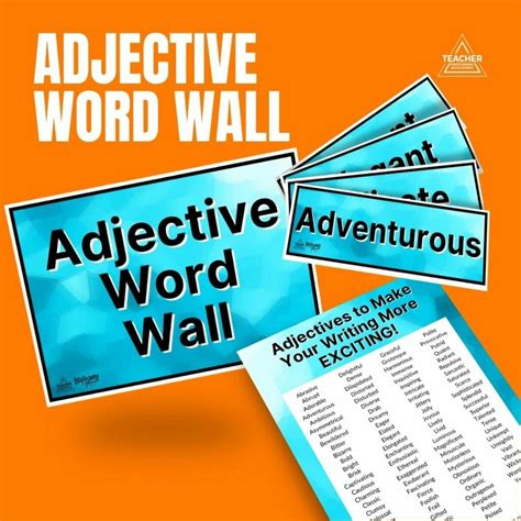 Adjective Word Wall Teacher Professional Development