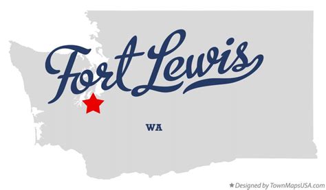 Map of Fort Lewis, WA, Washington