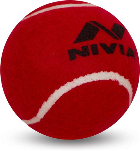 Nivia Heavy Tennis Ball Cricket Ball Pack Of 6 6niviar Rojo