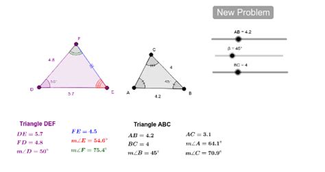 Sas And Ssa Exploration Geogebra