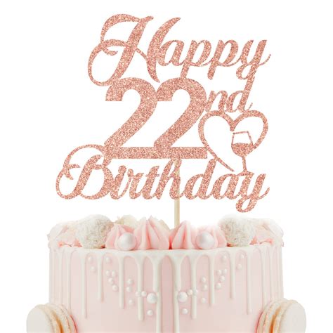 Buy Happy 22nd Birthday Cake Topper Feeling 22 Birthday Decorations