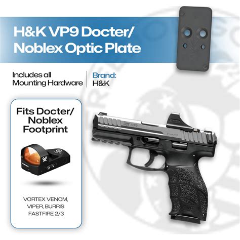 Hk Vp9 Burris Vortex Docter Noblex Optic Plate Steel 50254265 Freedom Gorilla