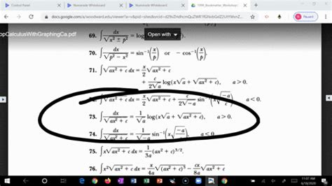 Solved Table Lookup Integrals Use A Table Of Integrals To Determine The