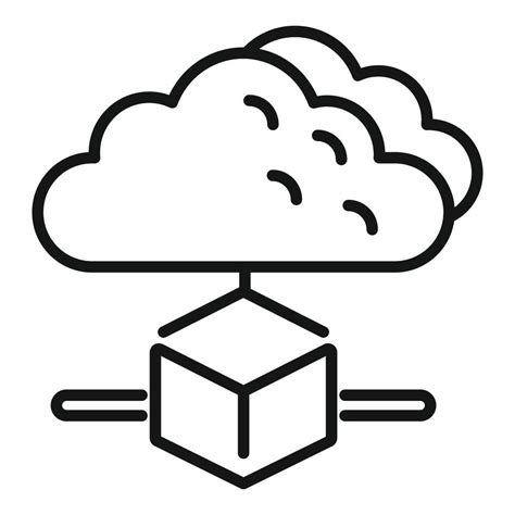 Data Cloud Icon Outline Vector Block Chain 21503124 Vector Art At Vecteezy