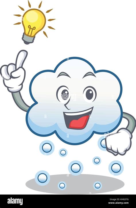 Have An Idea Snow Cloud Character Cartoon Stock Vector Image Art Alamy