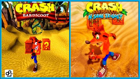 Crash Bandicoot Comparison Comparación Entre Psone Vs Ps4 Youtube