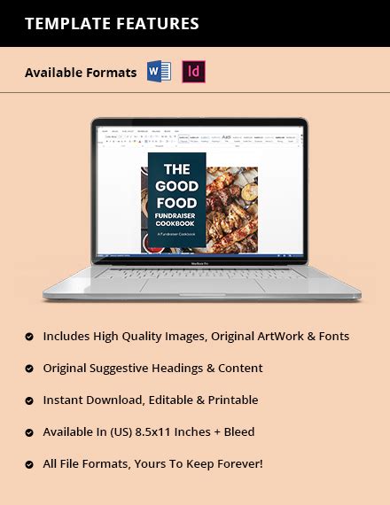 Free Elegant Fundraiser Cookbook Template - InDesign, Word, PDF ...