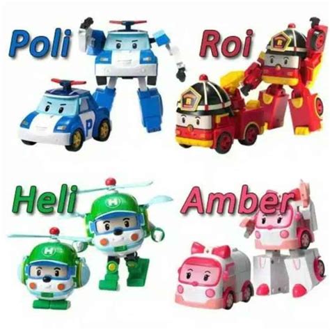 Jual Robocar Poli Berubah Roy Amber Heli Mainan Anak Kreatif Robot