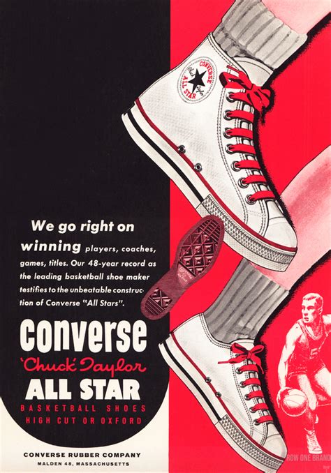 1962 Converse Chuck Taylor Shoe Ad Metal Sign Row One Brand