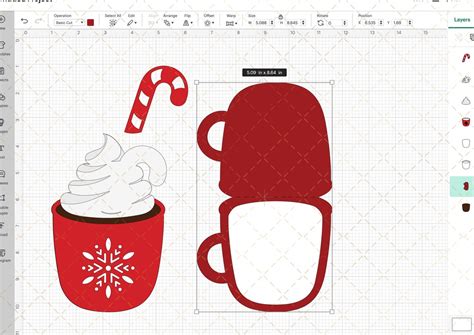 Cute Hot Cocoa Mug Card Svg Hot Chocolate Greeting Card Svg Christmas Greeting Card Svg Hot