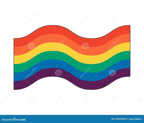 Rainbow Colored Wavy Flag Lgbt And Lgbtq Movement Sexual Minorities Symbol Gays And Lesbians