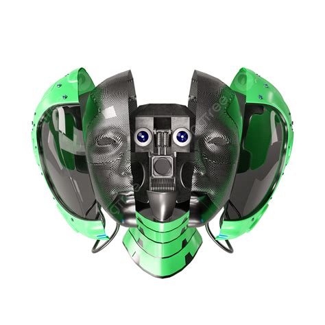 Robots 3d Images, Robot Head Green 3d Metal Texture, Robot Head, Green ...