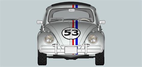 Volkswagen Beetle Herbie D Model Cgtrader