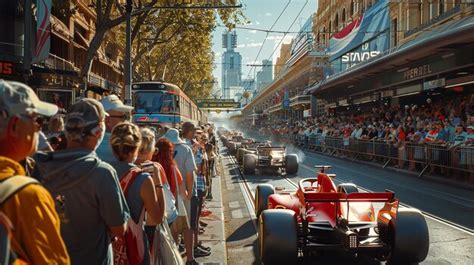 F S Da F Em Ferrari E Red Bull Gear Fazendo Fila Para Os Bondes No