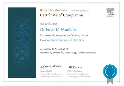 Pdf Researcher Academy Certificate Of Completion