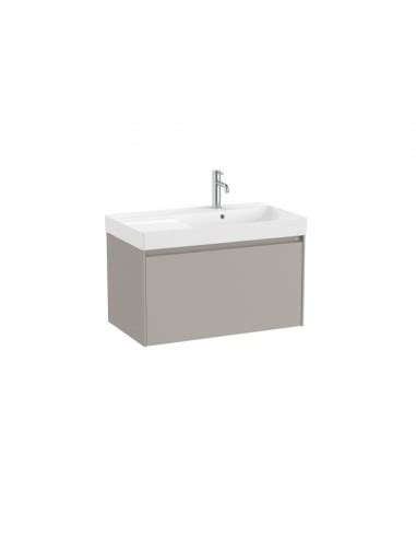 Mueble Lavabo Roca Ona 1 Cajón Lavabo A Derecha Gris Mate