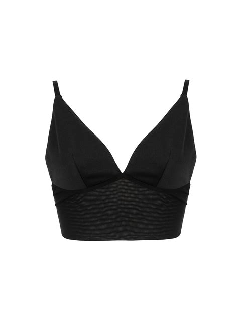 Sheer Mesh Triangle Bralette Tatichu