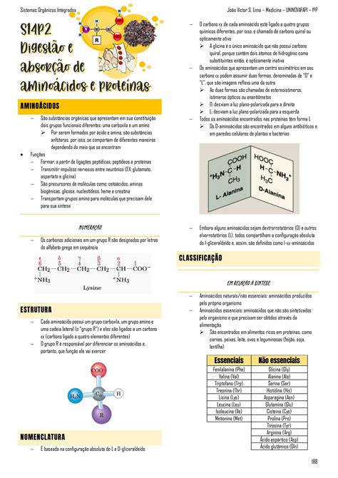 Solution Resumo Sobre Amino Cidos E Prote Nas Studypool