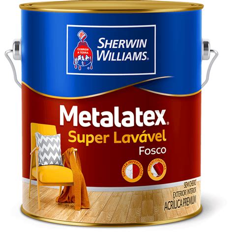 Tinta Acrílica Metalatex Super Lavável Sherwin Williams Fosco 36l