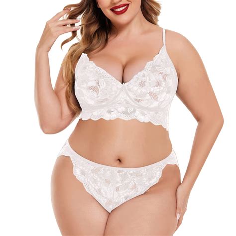 Sehao Underwear Sets For Women Sexy Plus Size Lingerie Lace Bodysuit