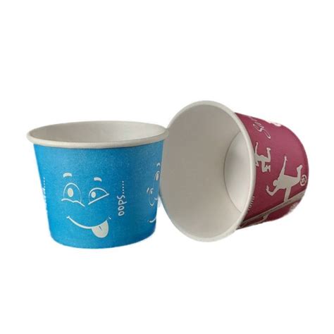 Multicolour Round 110ml Disposable Paper Tea Cup For Coffee Hot Drink