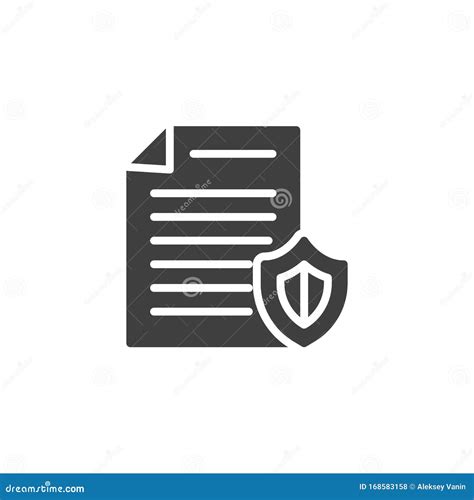 Legal Document Protection Vector Icon Stock Vector Illustration Of