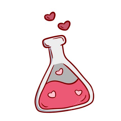 Cartoon Sticker Love Potion Love Potion Potion Valentines Day Png